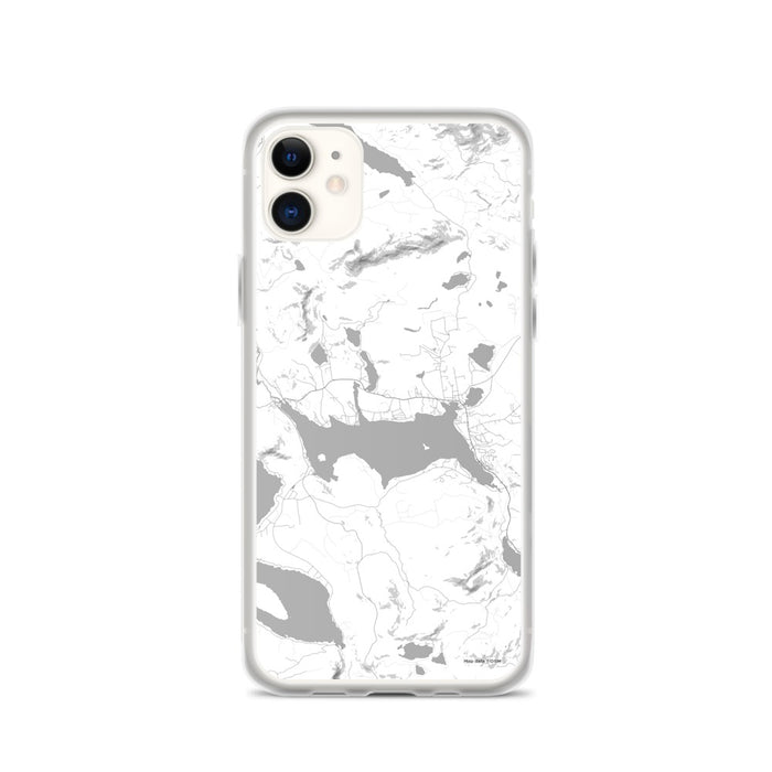 Custom iPhone 11 Rangeley Maine Map Phone Case in Classic