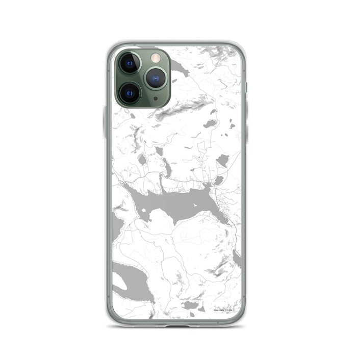 Custom iPhone 11 Pro Rangeley Maine Map Phone Case in Classic