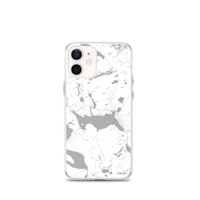 Custom iPhone 12 mini Rangeley Maine Map Phone Case in Classic