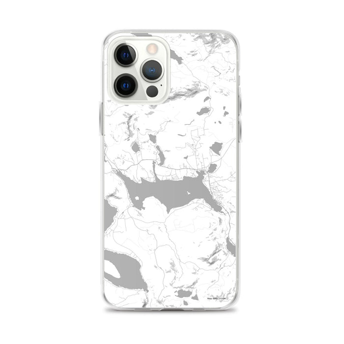 Custom iPhone 12 Pro Max Rangeley Maine Map Phone Case in Classic