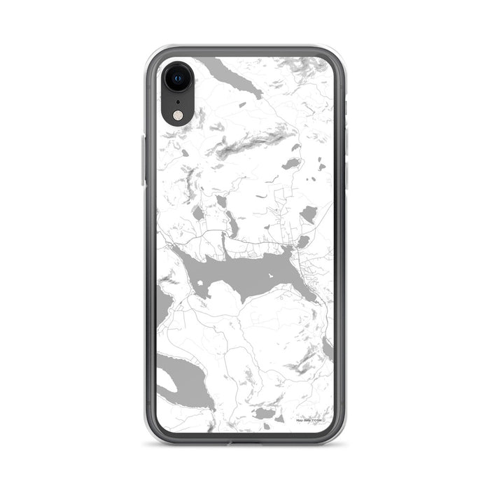 Custom iPhone XR Rangeley Maine Map Phone Case in Classic