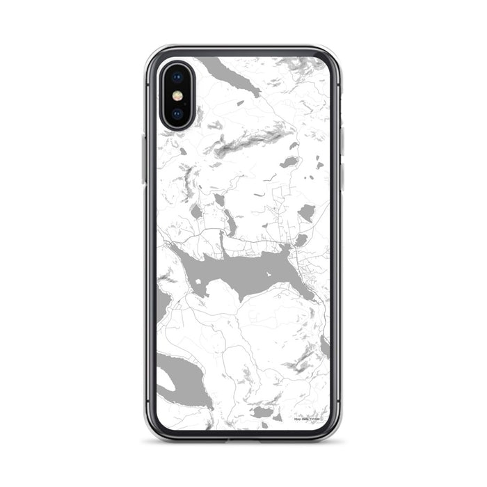 Custom iPhone X/XS Rangeley Maine Map Phone Case in Classic
