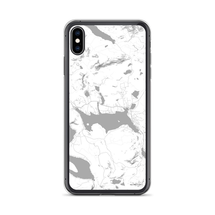 Custom iPhone XS Max Rangeley Maine Map Phone Case in Classic
