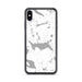 Custom iPhone XS Max Rangeley Maine Map Phone Case in Classic