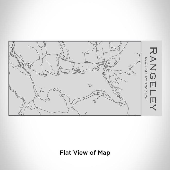 Rendered View of Rangeley Maine Map Engraving on 17oz Stainless Steel Insulated Cola Bottle