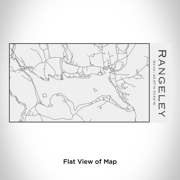 Rendered View of Rangeley Maine Map Engraving on 17oz Stainless Steel Insulated Cola Bottle in White