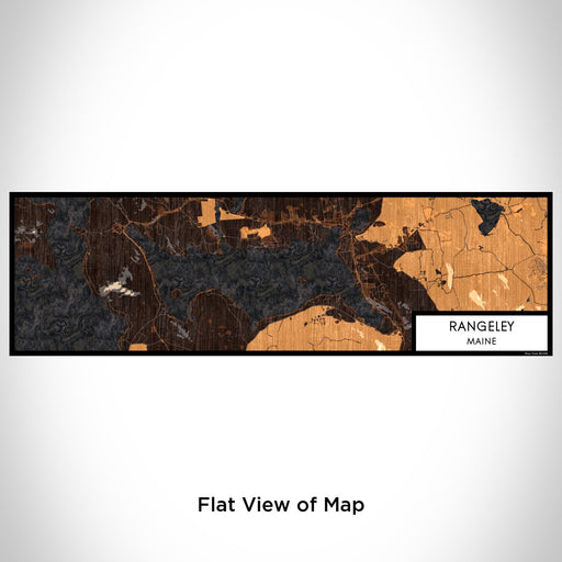 Flat View of Map Custom Rangeley Maine Map Enamel Mug in Ember