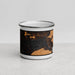 Front View Custom Rangeley Maine Map Enamel Mug in Ember