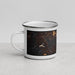 Left View Custom Rangeley Maine Map Enamel Mug in Ember