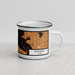 Right View Custom Rangeley Maine Map Enamel Mug in Ember
