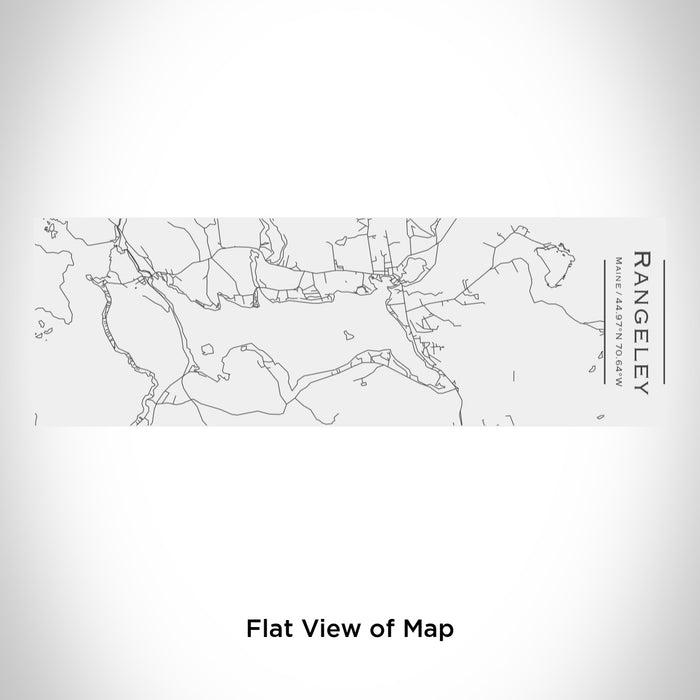 Rendered View of Rangeley Maine Map Engraving on 10oz Stainless Steel Insulated Cup with Sliding Lid in White