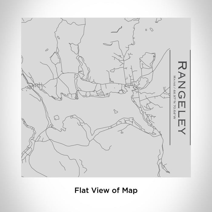 Rendered View of Rangeley Maine Map Engraving on 17oz Stainless Steel Insulated Tumbler