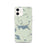 Custom iPhone 12 Rangeley Maine Map Phone Case in Woodblock