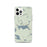 Custom iPhone 12 Pro Rangeley Maine Map Phone Case in Woodblock