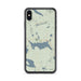 Custom iPhone XS Max Rangeley Maine Map Phone Case in Woodblock