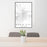 24x36 Rapid City South Dakota Map Print Portrait Orientation in Classic Style Behind 2 Chairs Table and Potted Plant