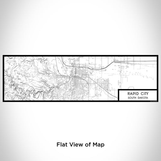 Flat View of Map Custom Rapid City South Dakota Map Enamel Mug in Classic