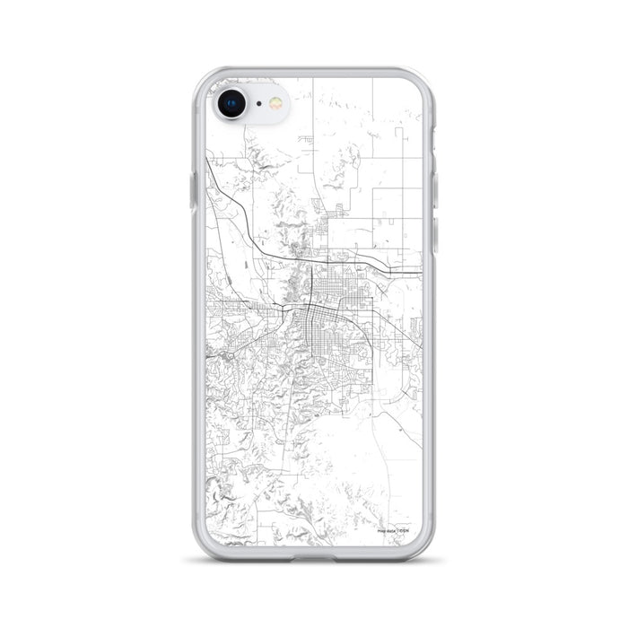 Custom Rapid City South Dakota Map iPhone SE Phone Case in Classic