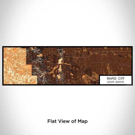 Flat View of Map Custom Rapid City South Dakota Map Enamel Mug in Ember