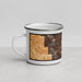 Left View Custom Rapid City South Dakota Map Enamel Mug in Ember