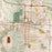Rapid City South Dakota Map Print in Woodblock Style Zoomed In Close Up Showing Details