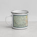 Left View Custom Rapid City South Dakota Map Enamel Mug in Woodblock