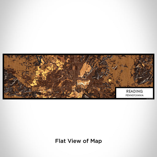 Flat View of Map Custom Reading Pennsylvania Map Enamel Mug in Ember