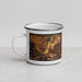 Left View Custom Reading Pennsylvania Map Enamel Mug in Ember