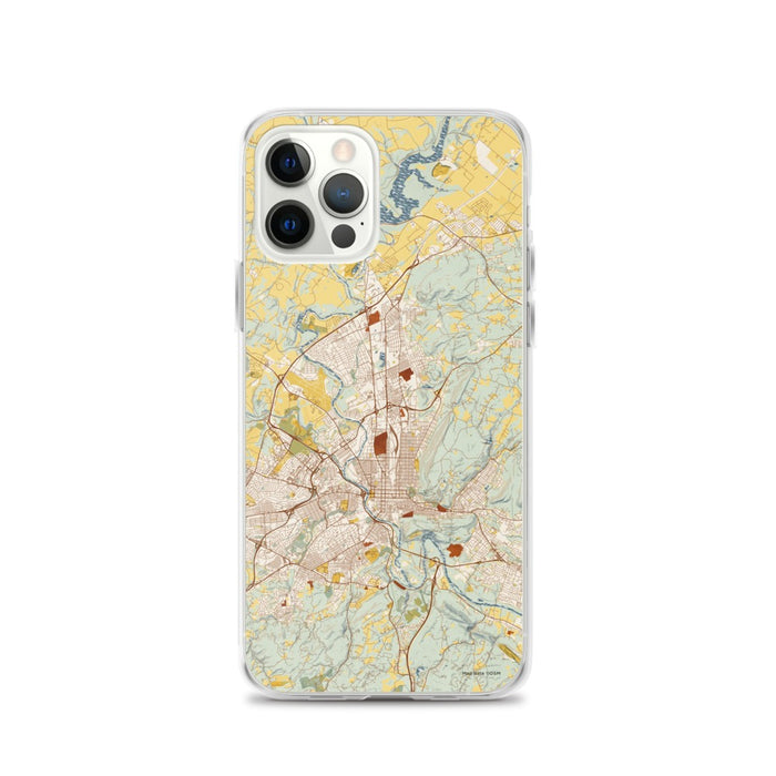 Custom Reading Pennsylvania Map iPhone 12 Pro Phone Case in Woodblock