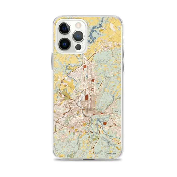 Custom Reading Pennsylvania Map iPhone 12 Pro Max Phone Case in Woodblock