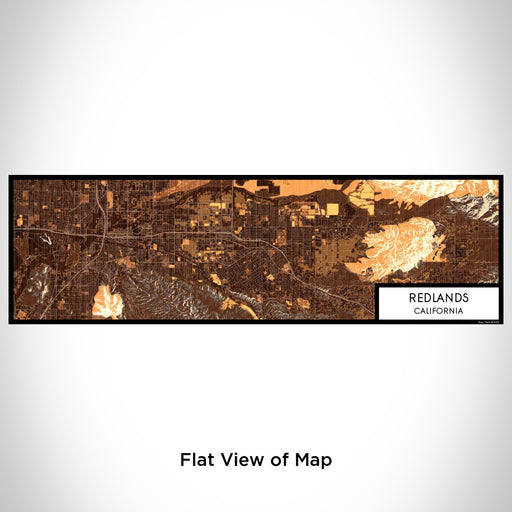Flat View of Map Custom Redlands California Map Enamel Mug in Ember