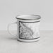 Left View Custom Red Lodge Montana Map Enamel Mug in Classic