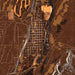 Red Lodge Montana Map Print in Ember Style Zoomed In Close Up Showing Details