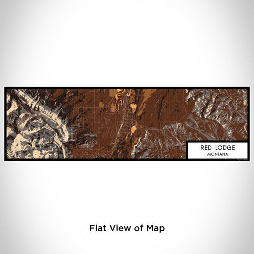 Flat View of Map Custom Red Lodge Montana Map Enamel Mug in Ember
