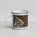 Left View Custom Red Lodge Montana Map Enamel Mug in Ember
