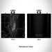 Rendered View of Red Lodge Montana Map Engraving on 6oz Stainless Steel Flask in Black