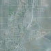 Redmond Oregon Map Print in Afternoon Style Zoomed In Close Up Showing Details