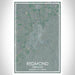 Redmond Oregon Map Print Portrait Orientation in Afternoon Style With Shaded Background
