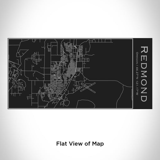 Rendered View of Redmond Oregon Map Engraving on 17oz Stainless Steel Insulated Cola Bottle in Black