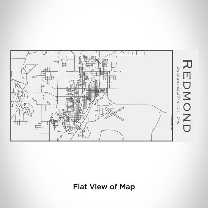 Rendered View of Redmond Oregon Map Engraving on 17oz Stainless Steel Insulated Cola Bottle in White