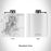 Rendered View of Redmond Oregon Map Engraving on 6oz Stainless Steel Flask in White
