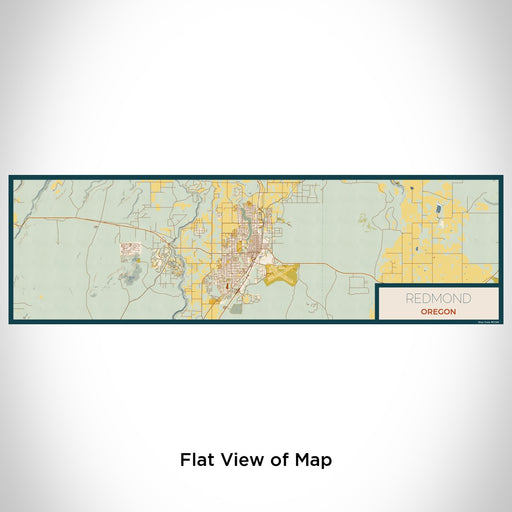 Flat View of Map Custom Redmond Oregon Map Enamel Mug in Woodblock