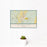 12x18 Redmond Oregon Map Print Landscape Orientation in Woodblock Style With Small Cactus Plant in White Planter
