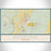 Redmond Oregon Map Print Landscape Orientation in Woodblock Style With Shaded Background