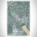 Redmond Washington Map Print Portrait Orientation in Afternoon Style With Shaded Background