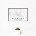 12x18 Redmond Washington Map Print Landscape Orientation in Classic Style With Small Cactus Plant in White Planter