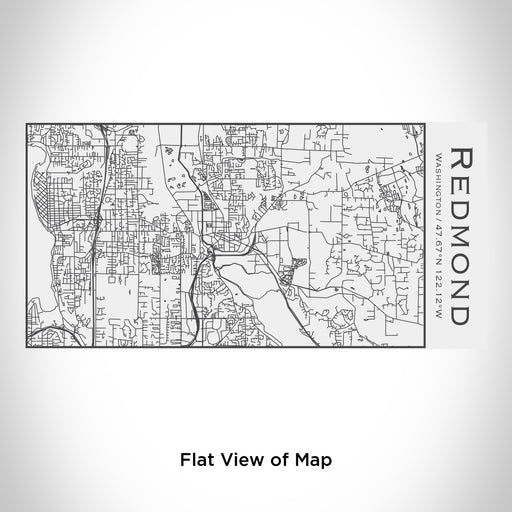 Rendered View of Redmond Washington Map Engraving on 17oz Stainless Steel Insulated Cola Bottle in White