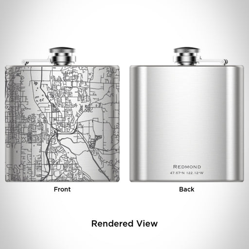 Rendered View of Redmond Washington Map Engraving on undefined