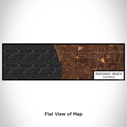 Flat View of Map Custom Redondo Beach California Map Enamel Mug in Ember