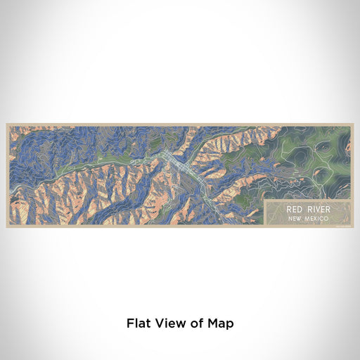 Flat View of Map Custom Red River New Mexico Map Enamel Mug in Afternoon